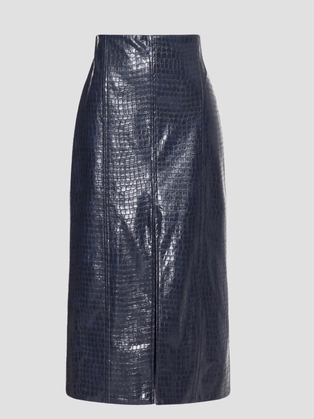 Tanya Taylor Salma Croc Vegan Leather Skirt 16